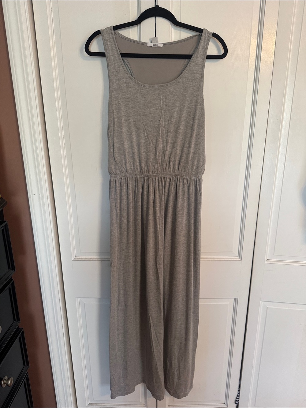 Sleeveless Gray Maxi Dress
